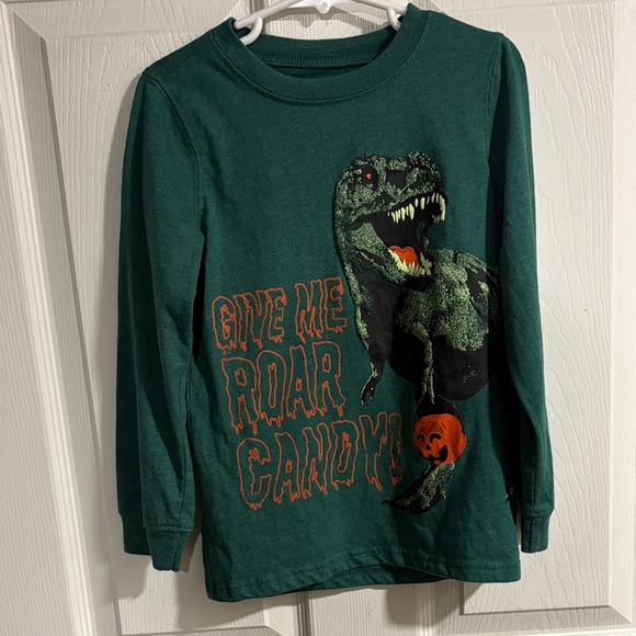 Carter's Green Dino Roar Long Sleeve Tee - Picture 1 of 5